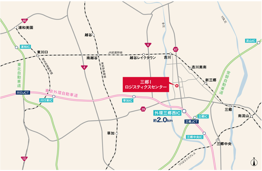 三郷Ⅰロジスティックスセンター 周辺地図